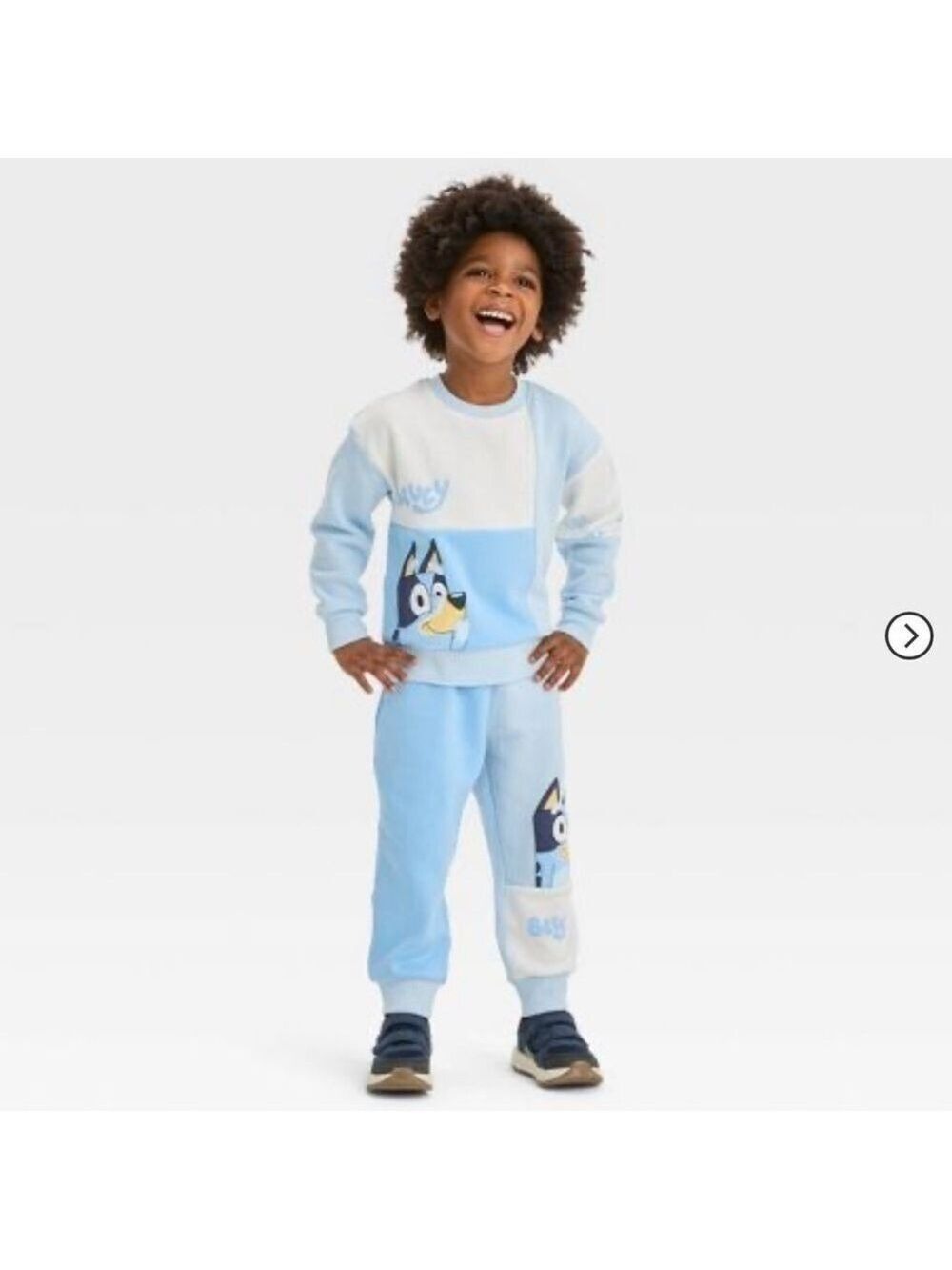 BLUEY Moose Toddler Boy Bluey Sweatshirt Pullover Sweatpants Set Blue Cream 3T